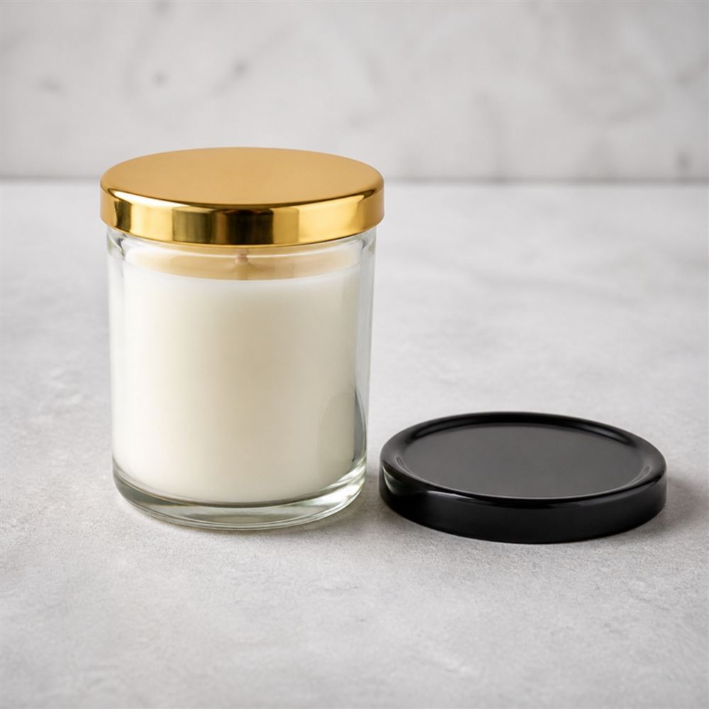 Metal lids in gold, silver, black or colors, including zinc alloy