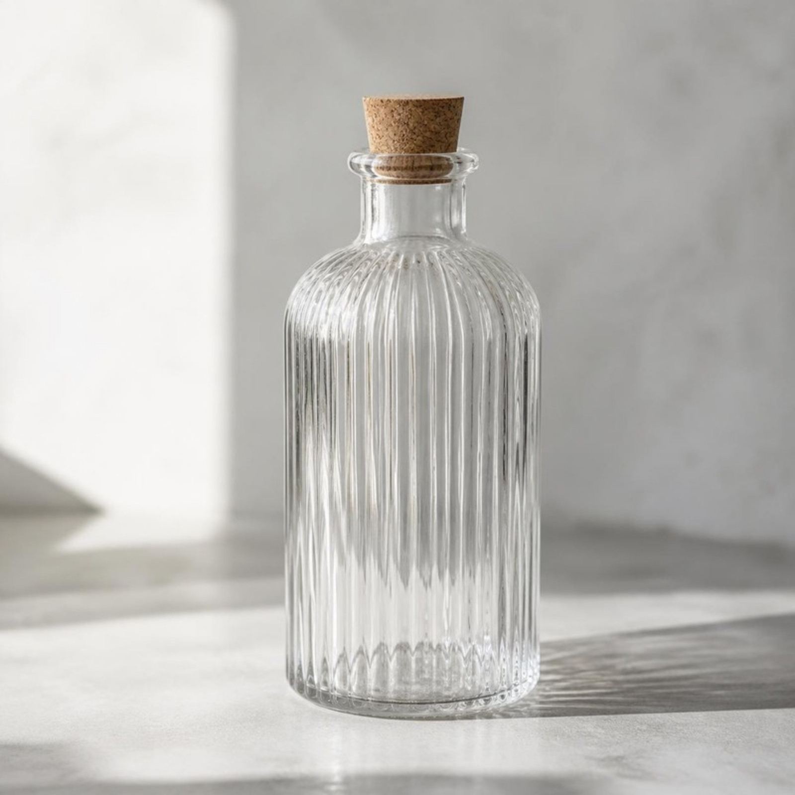 Ribbed Beverage Bottle